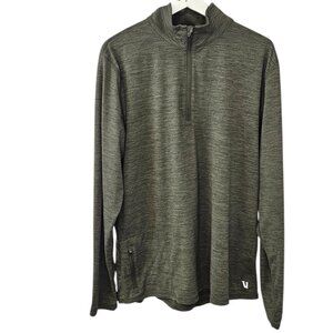 Vuori Mens Ease Performance Half Zip Long Sleeve, Pullover, Green, L/XL